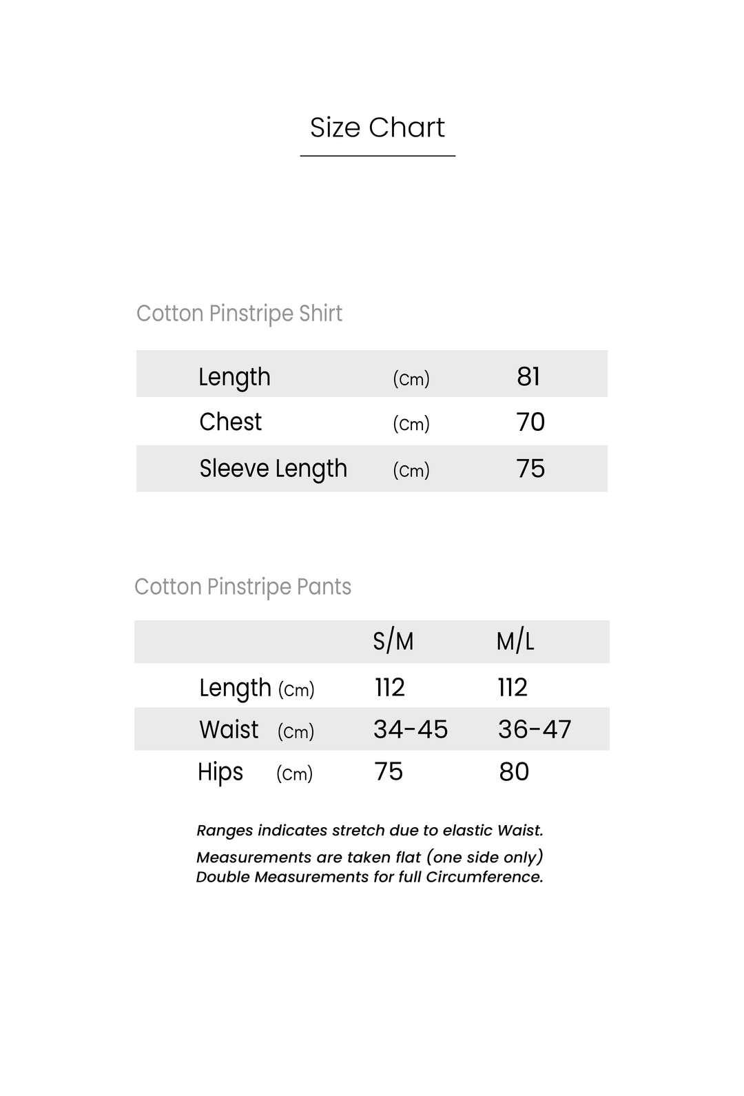 Cotton Pinstripe Set - White