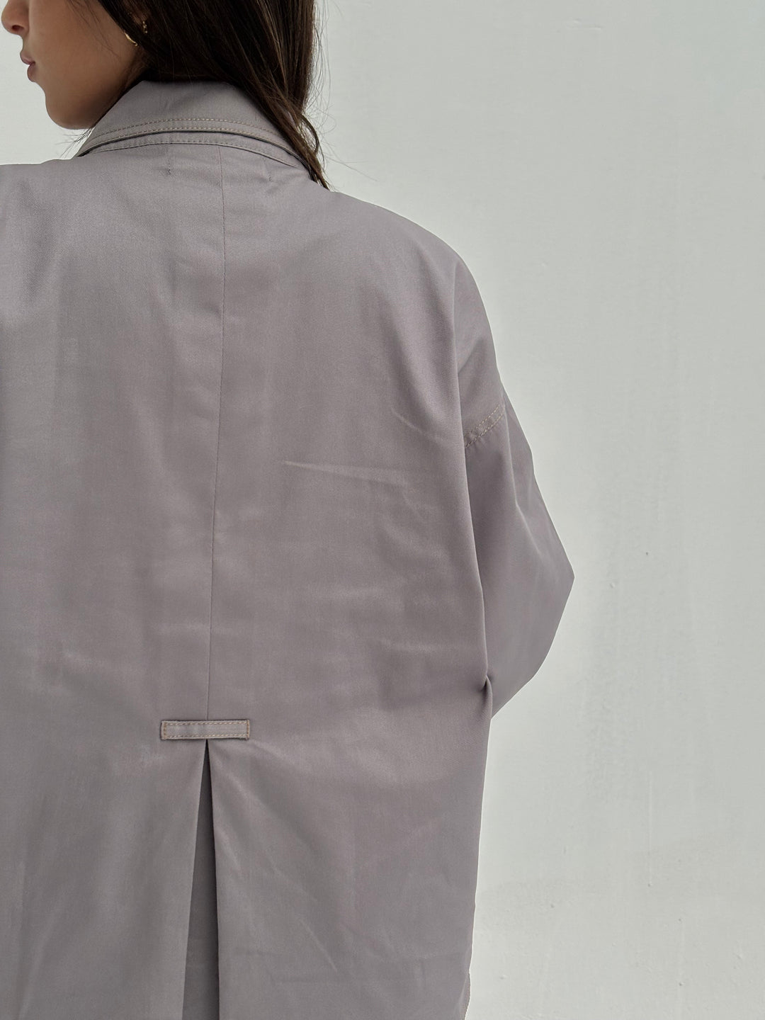 Pointed Shirt Jacket - Grey
