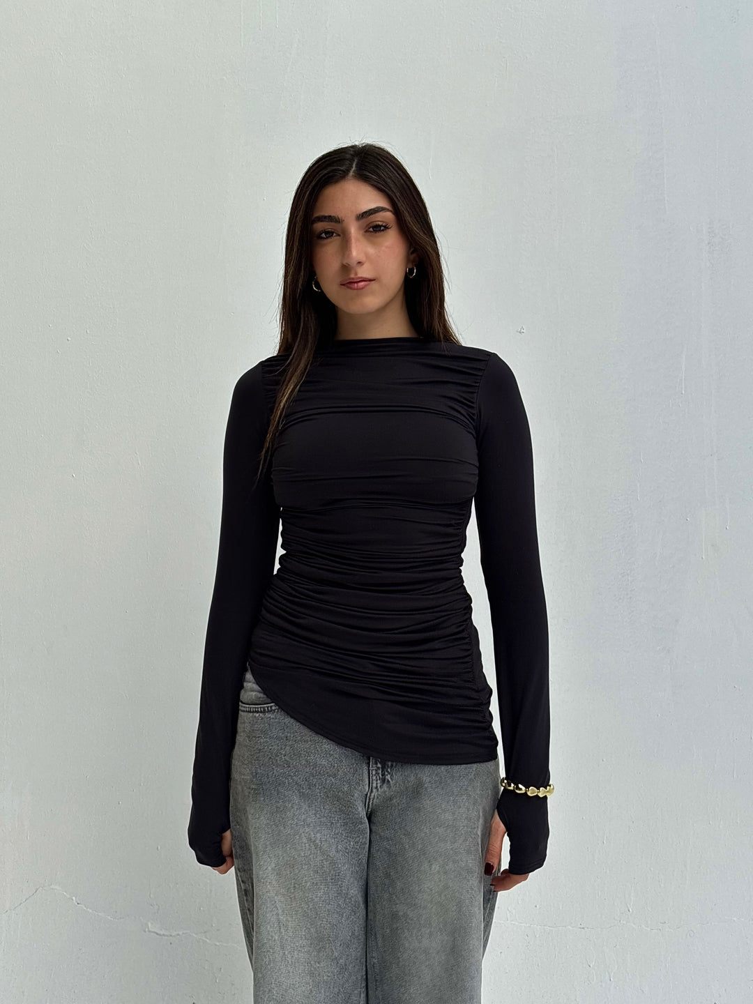 Contour Drape Top - Black