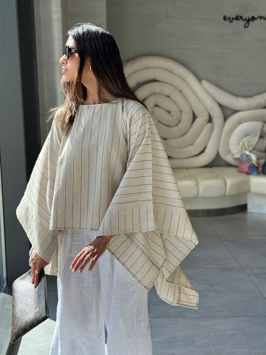 Striped Cape Top - Limited Edition