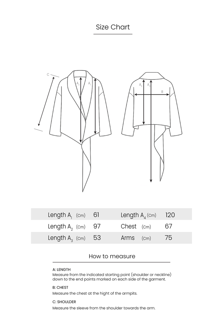 Scarfed Wool Jacket - Beige