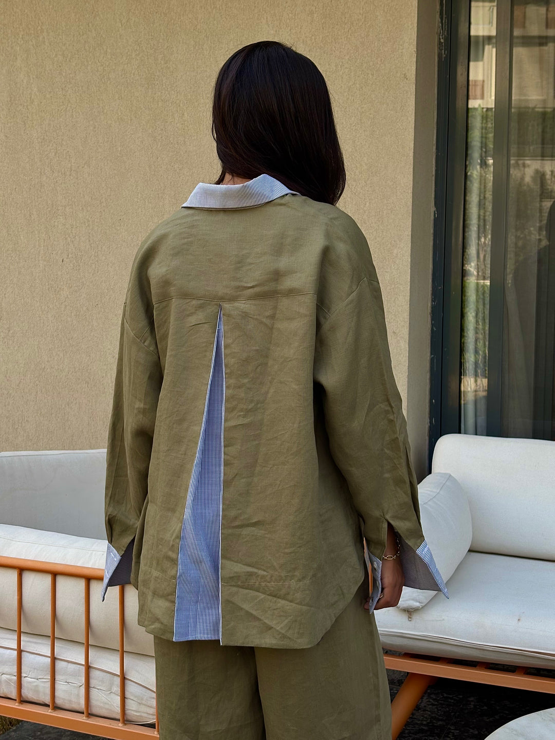 Two Tone Shirt - Olive