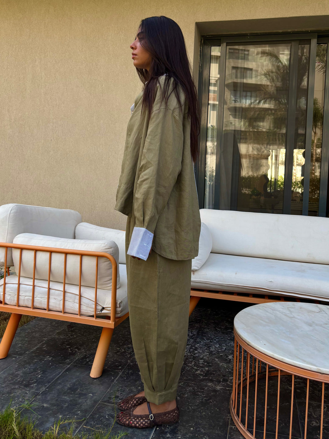Two Tone Shirt - Olive