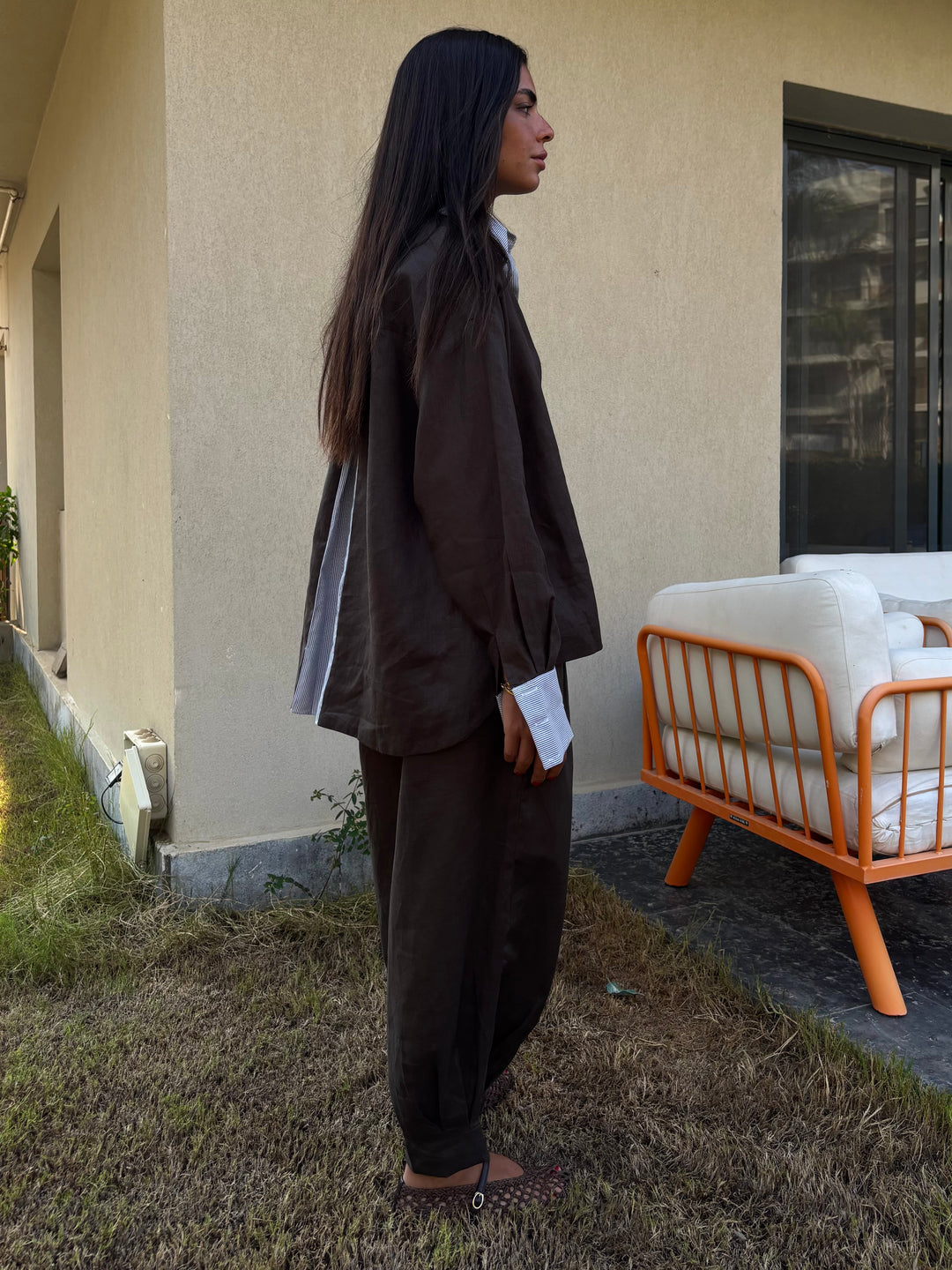 Two Tone Shirt - Espresso
