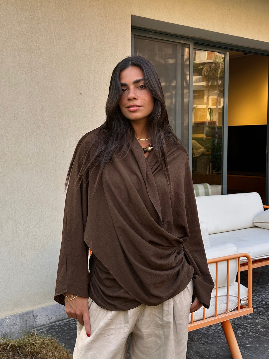 Cascade Top - Brown