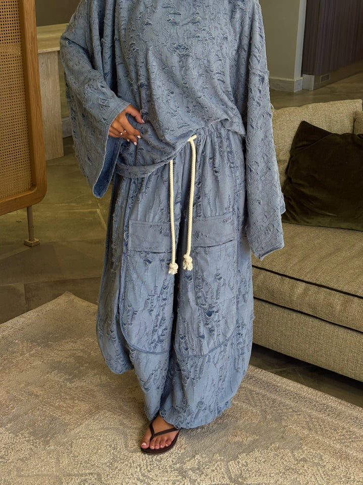Jacquard Pants - Blue