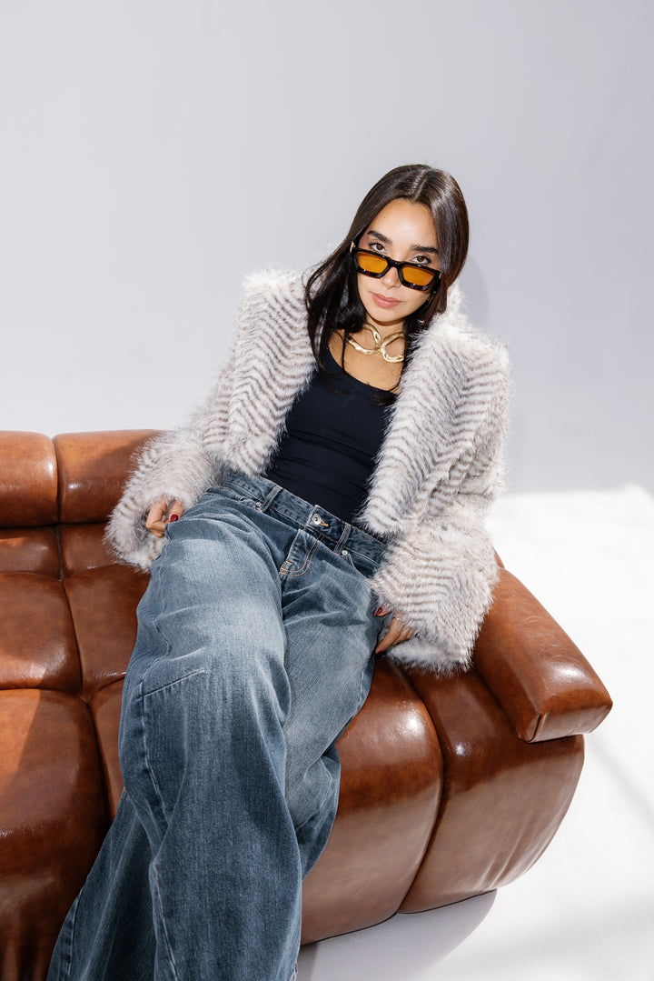 Plush Fur Jacket - Creme (Premium Edition)
