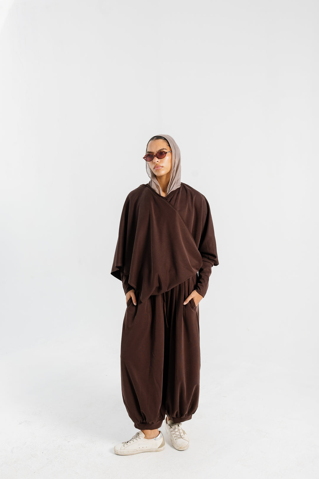 Gather Pants - Brown