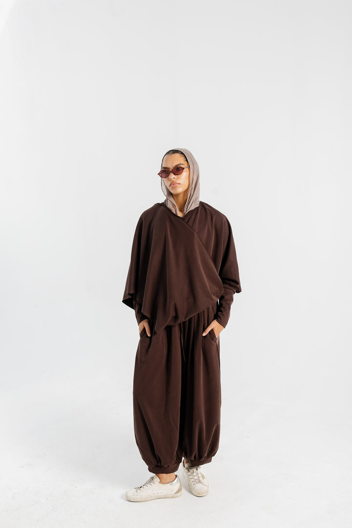 Gather Pants - Brown