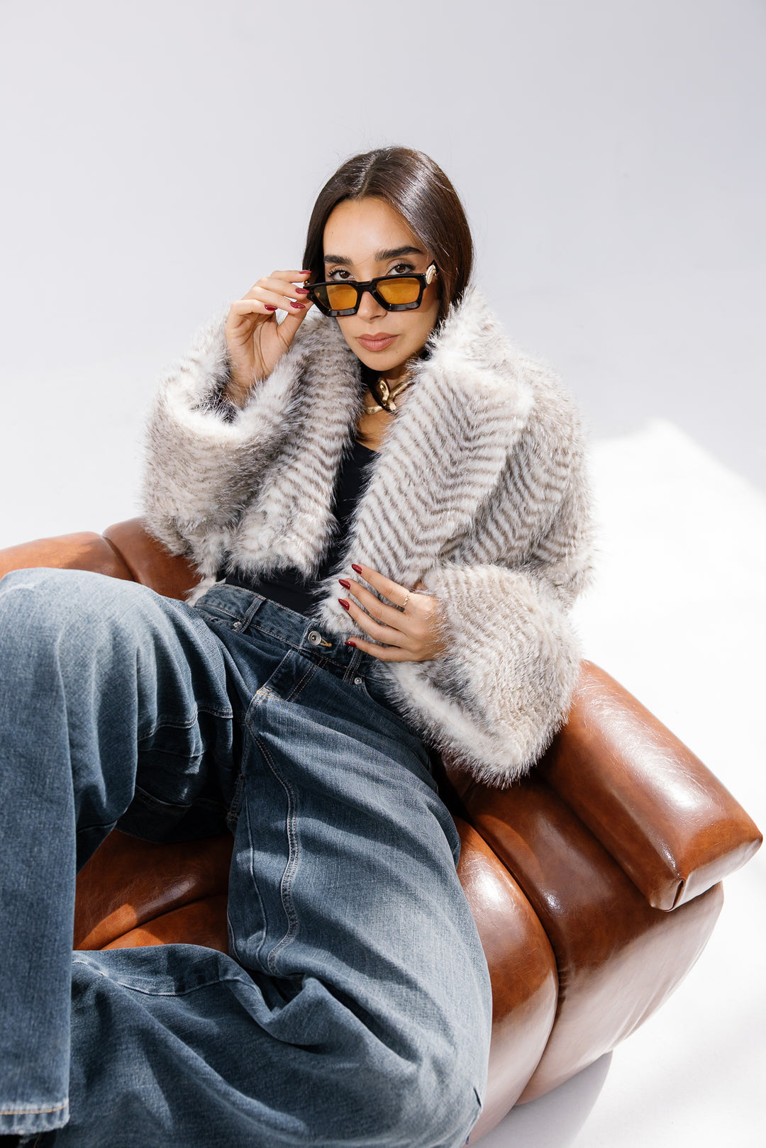 Plush Fur Jacket - Creme (Premium Edition)
