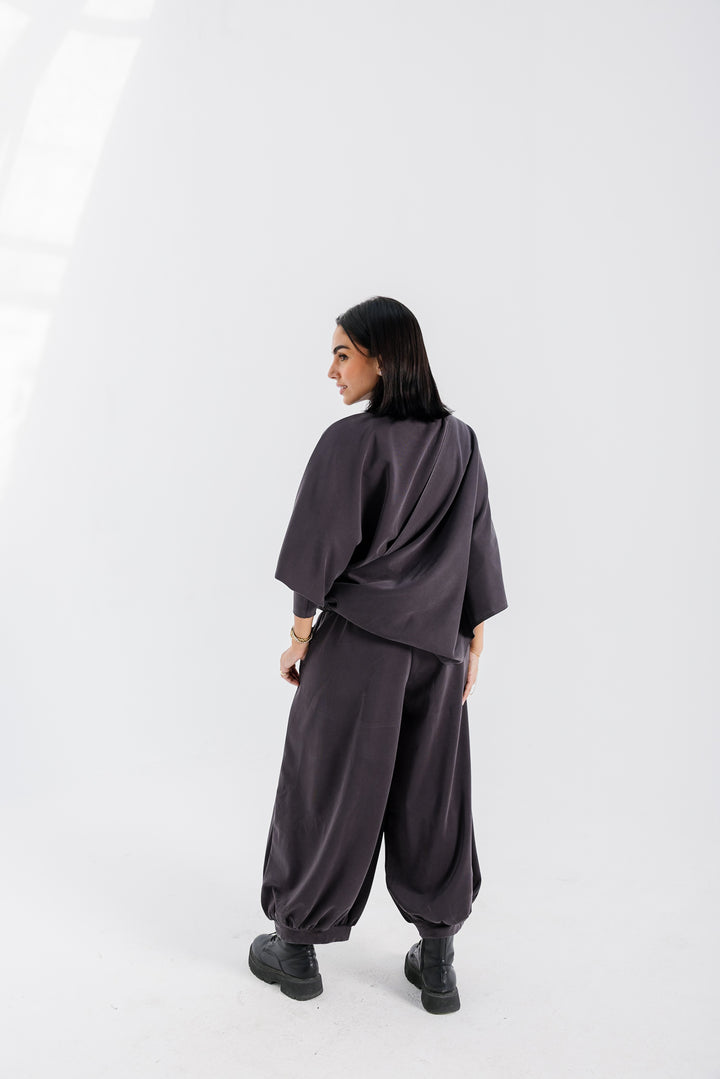 Gather Pants - Dark Grey