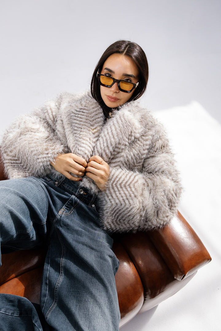 Plush Fur Jacket - Creme (Premium Edition)