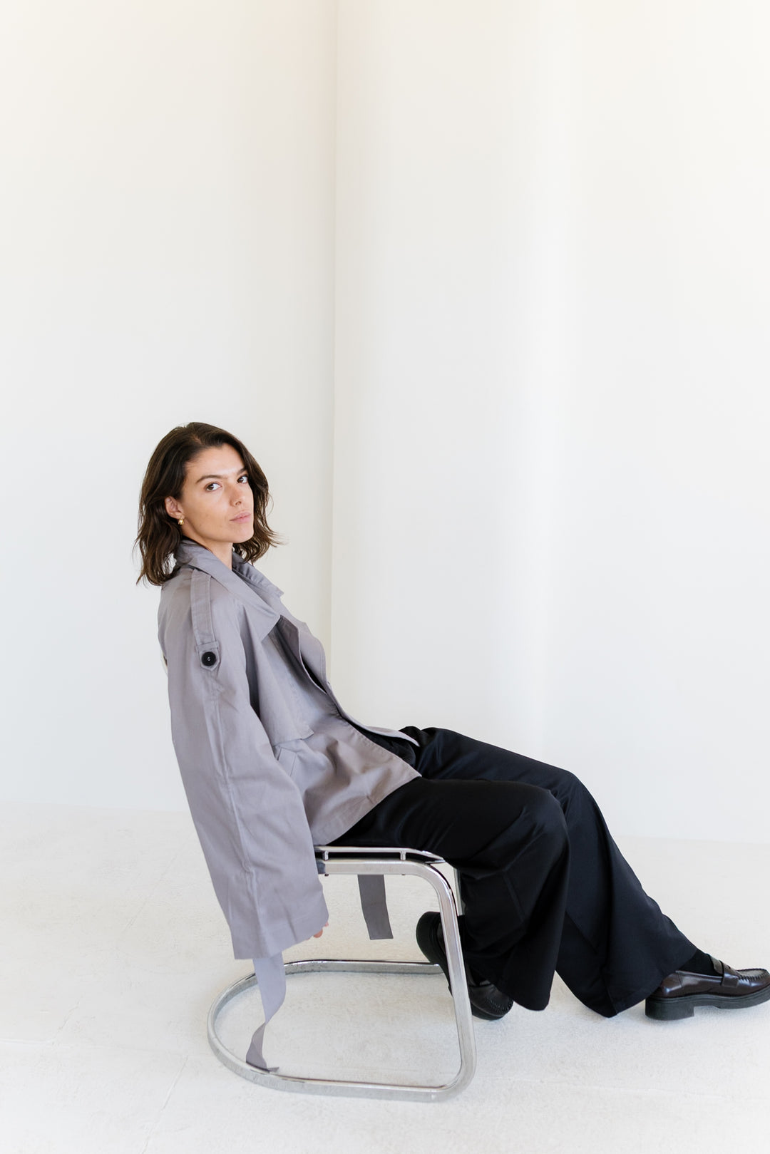 Shortline Trench Jacket- Grey