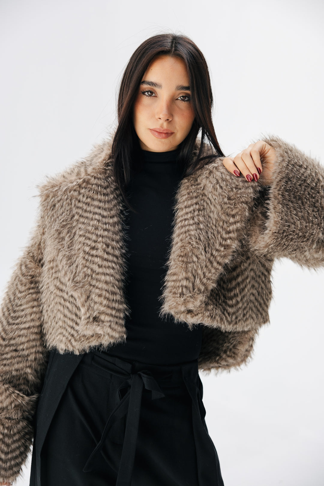 Plush Fur Jacket - Nude Beige (Premium Edition)