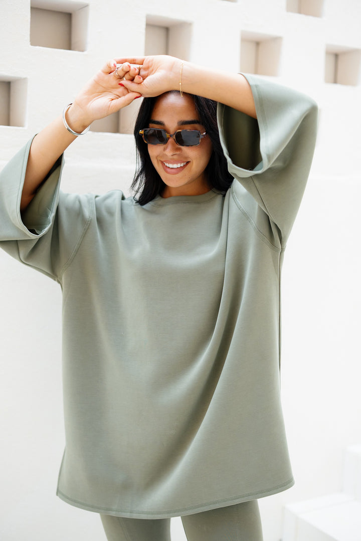 Ease Out Oversize T-shirt - Olive