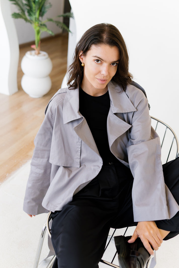 Shortline Trench Jacket- Grey