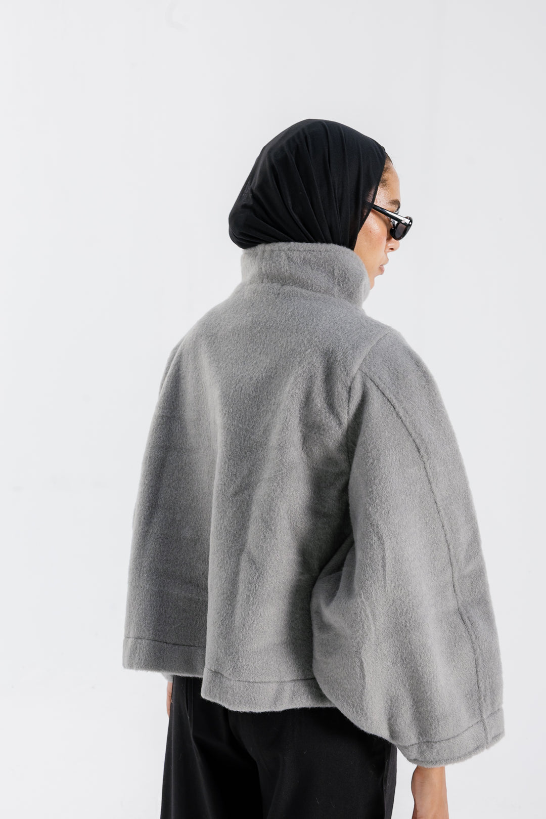 Sided Collar Jacket - Grey
