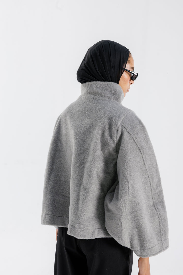 Sided Collar Jacket - Grey