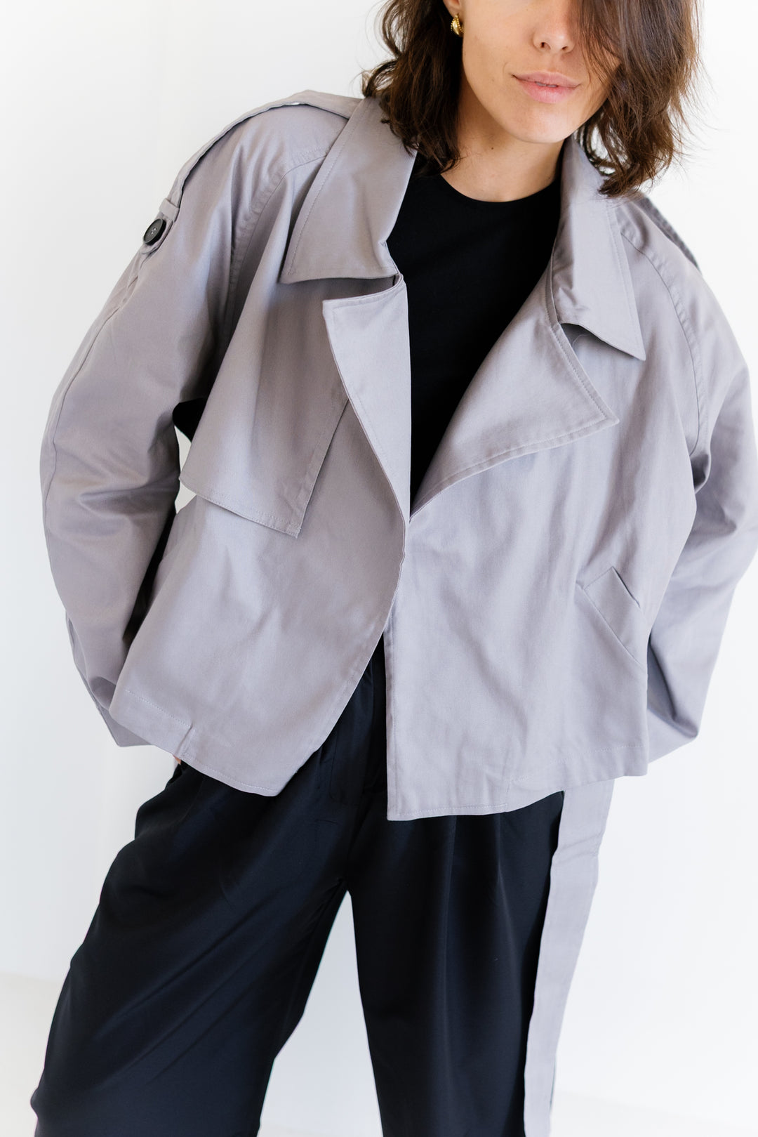 Shortline Trench Jacket- Grey