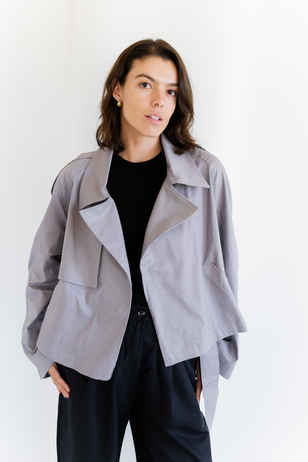 Shortline Trench Jacket- Grey