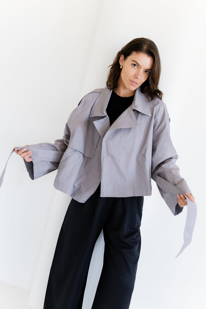 Shortline Trench Jacket- Grey