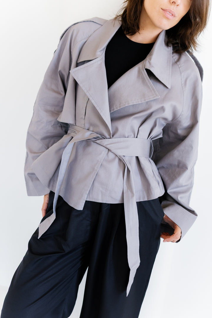 Shortline Trench Jacket- Grey