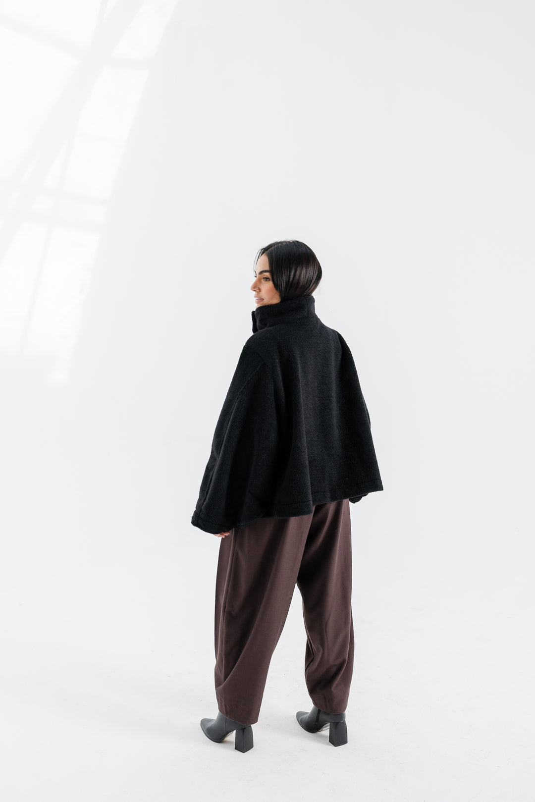 Sided Collar Jacket - Black