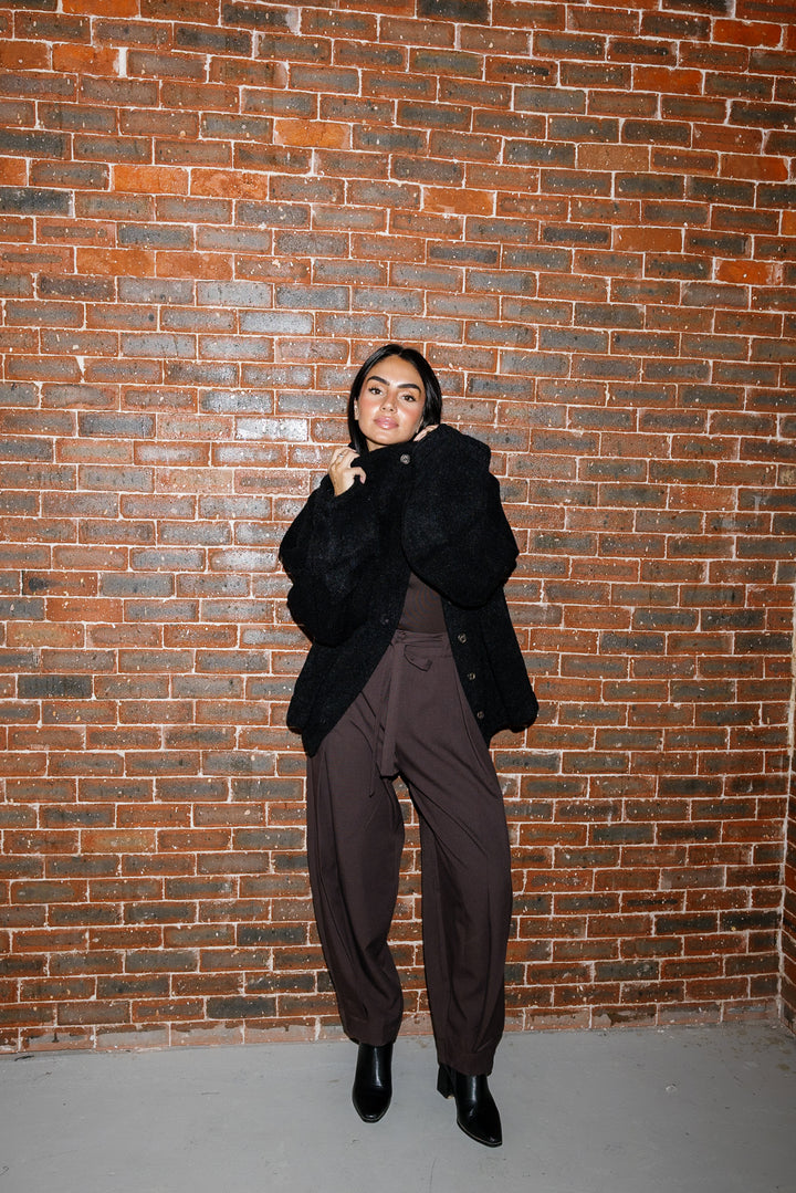 Sided Collar Jacket - Black