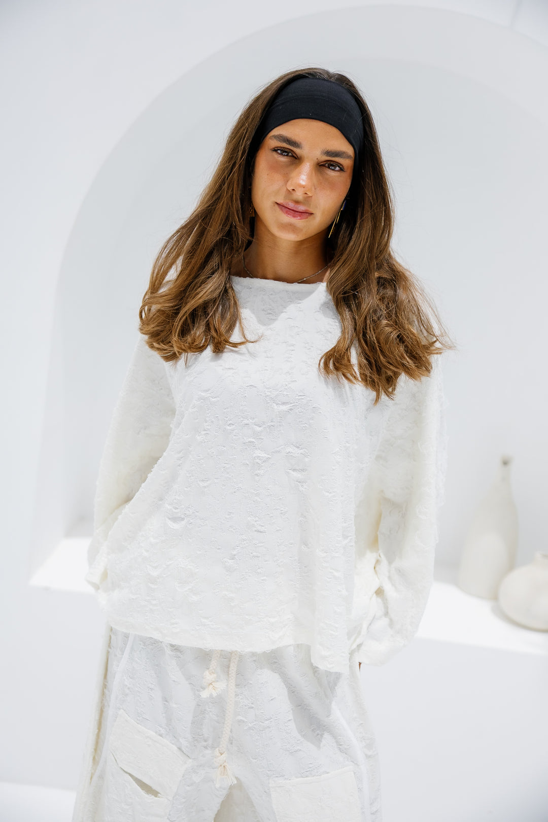 Jacquard Top - White