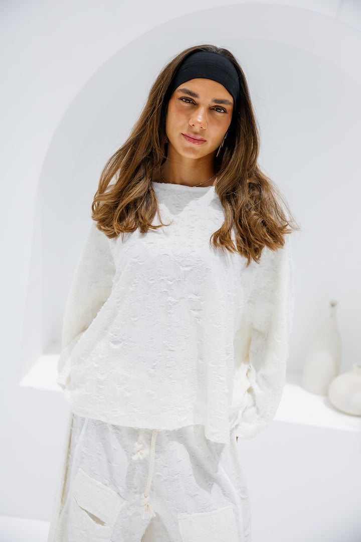Jacquard Top - White