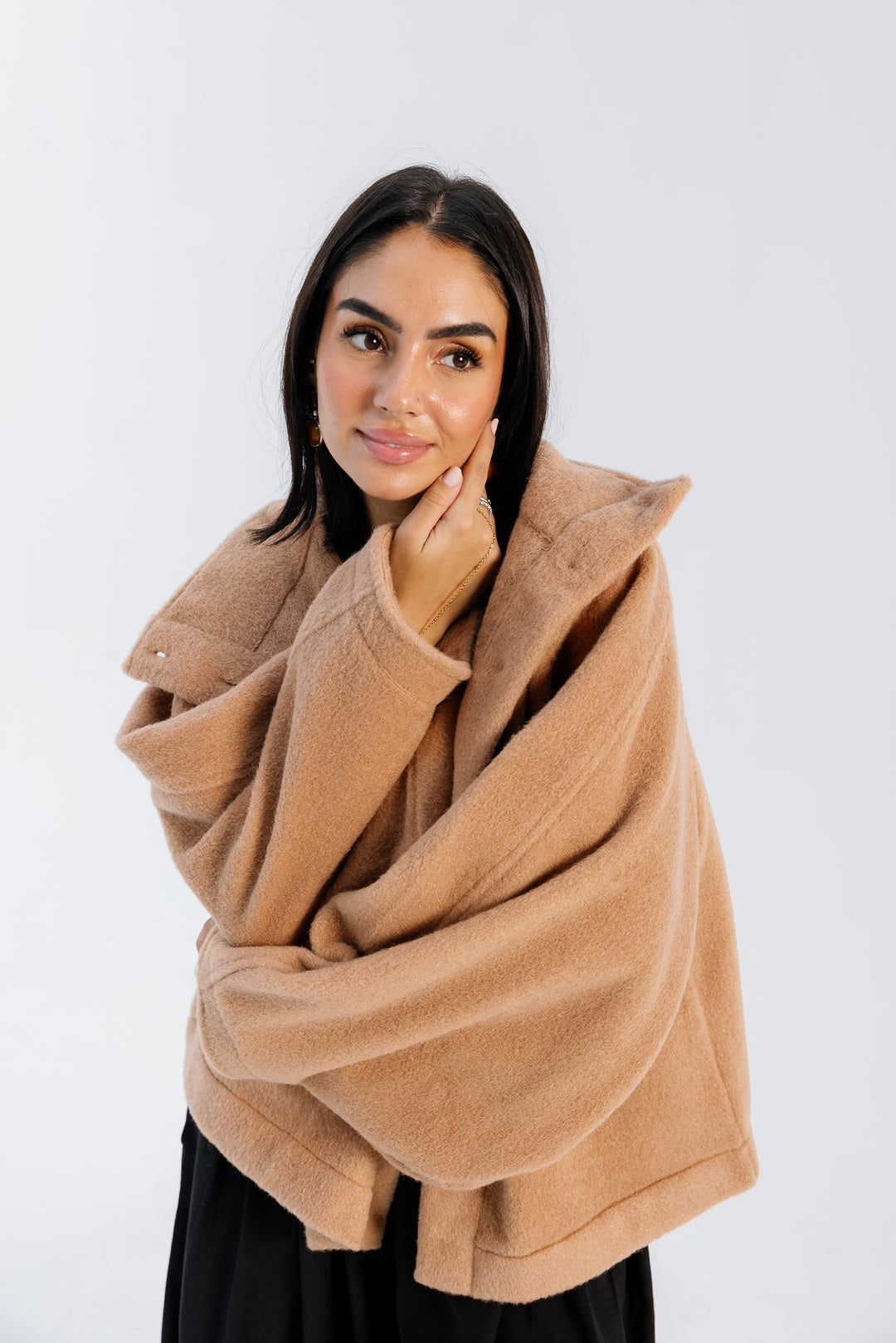 Sided Collar Jacket - Camel