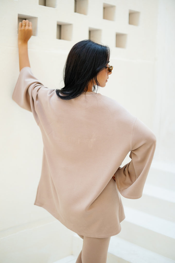 Ease Out Oversize T-shirt - Beige