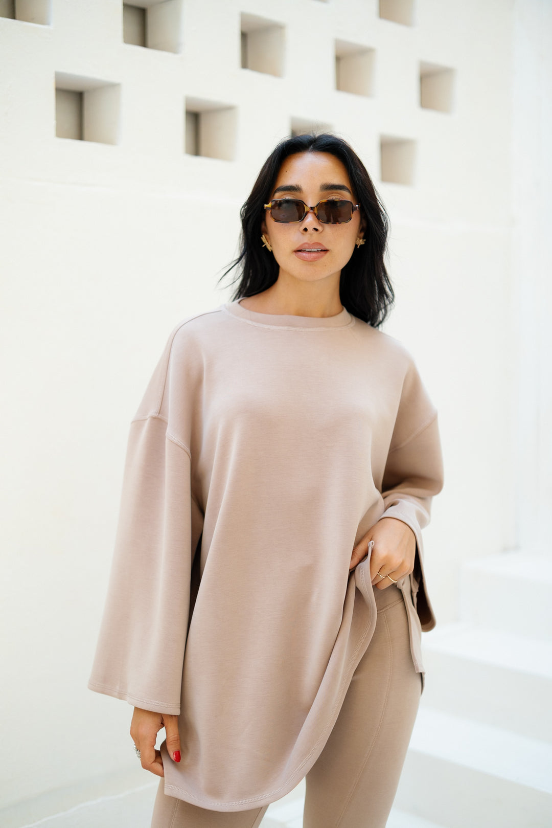 Ease Out Oversize T-shirt - Beige