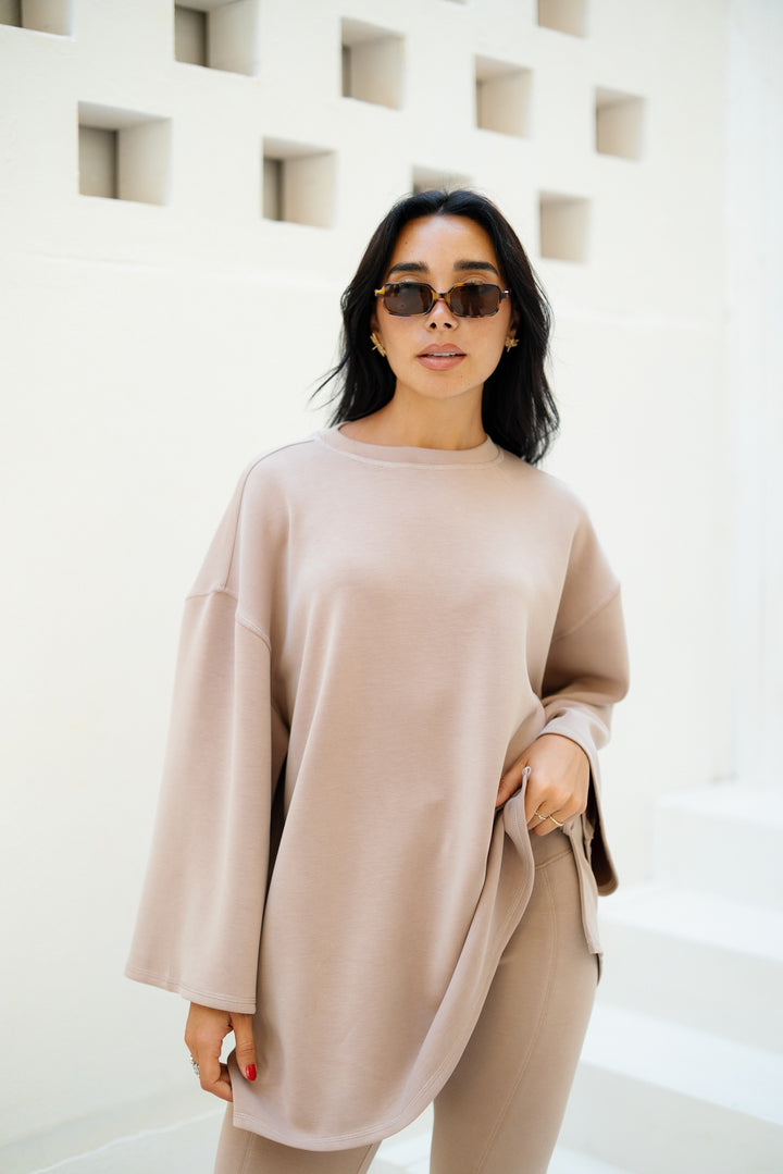 Ease Out Oversize T-shirt - Beige