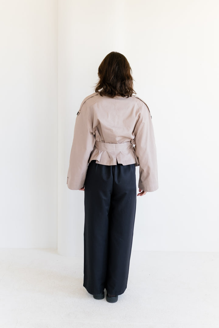 Shortline Trench Jacket  - Nude Beige