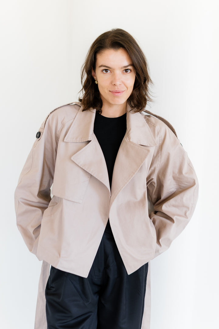 Shortline Trench Jacket  - Nude Beige