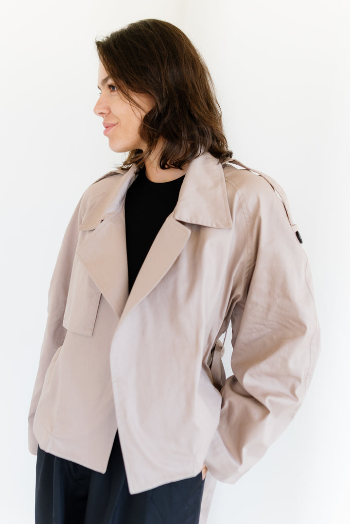 Shortline Trench Jacket  - Nude Beige