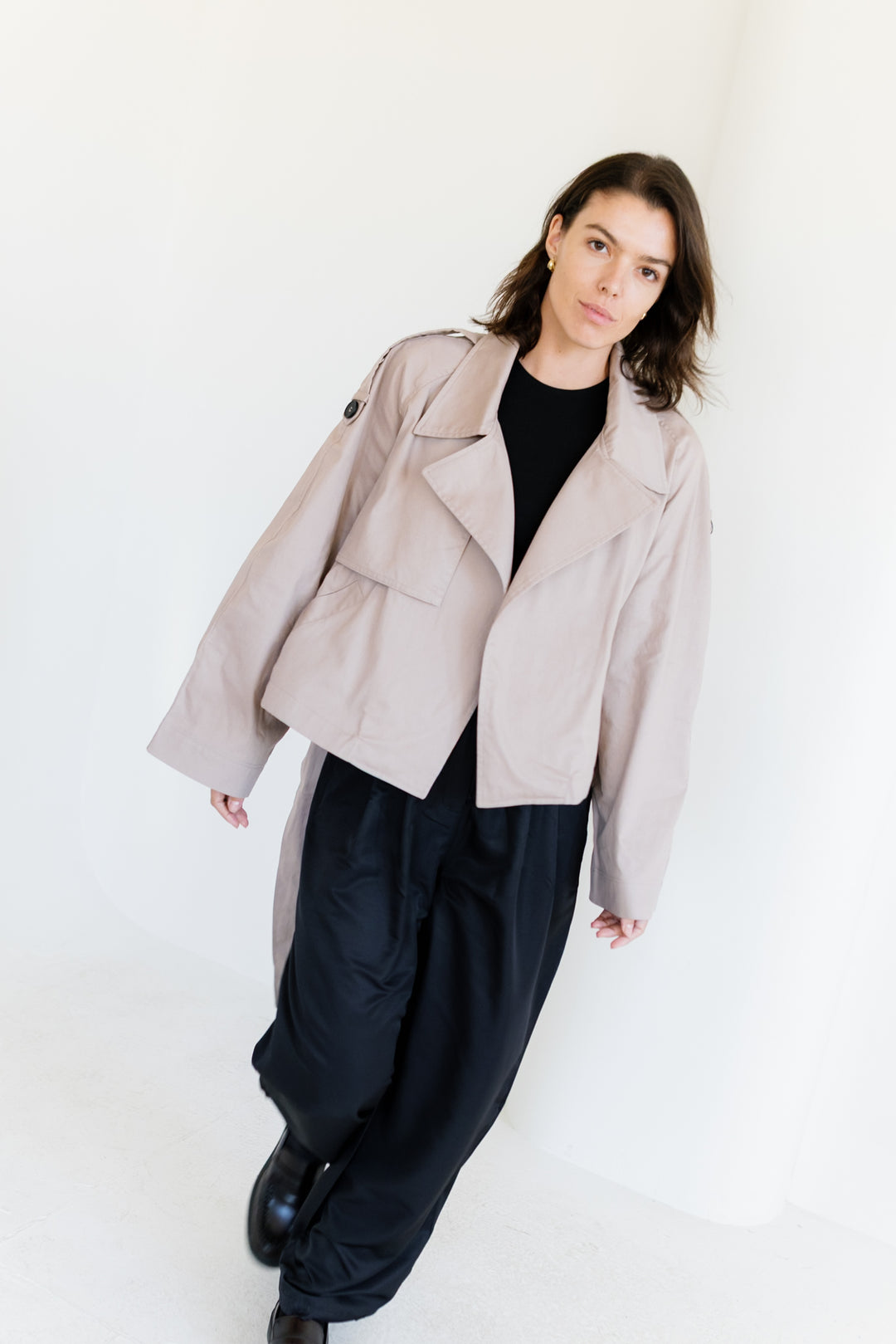 Shortline Trench Jacket  - Nude Beige