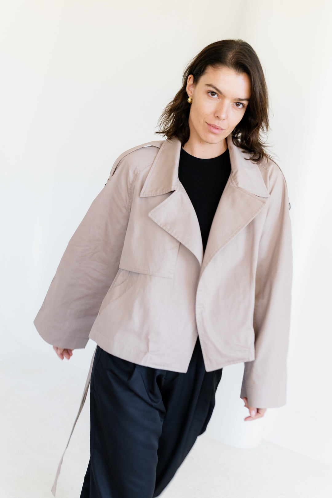 Shortline Trench Jacket  - Nude Beige