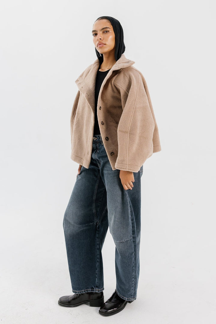 Sided Collar Jacket - Beige
