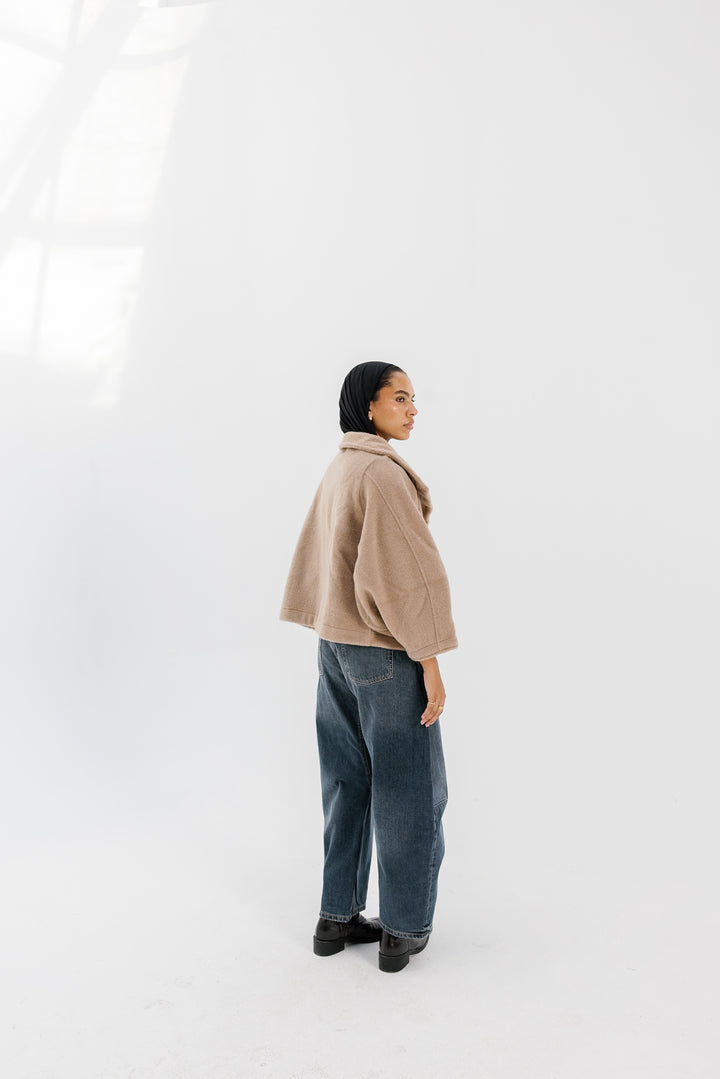 Sided Collar Jacket - Beige