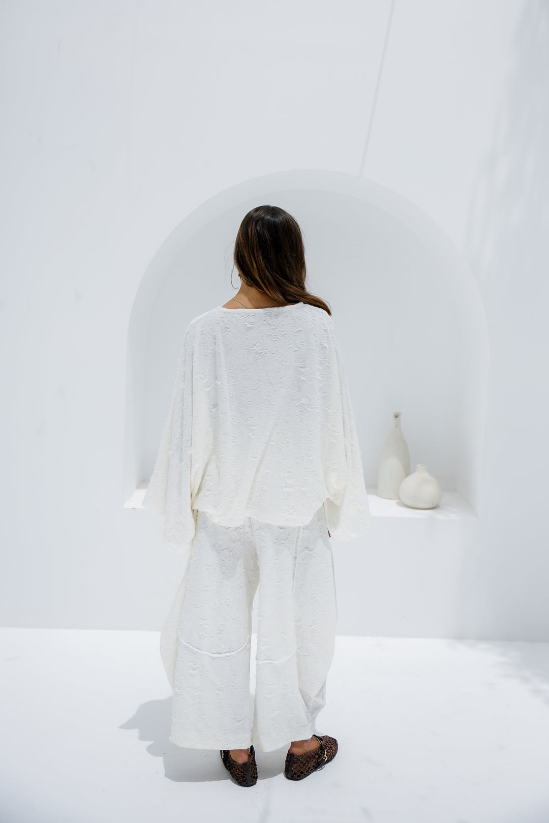 Jacquard Pants - White