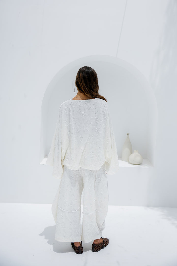 Jacquard Pants - White