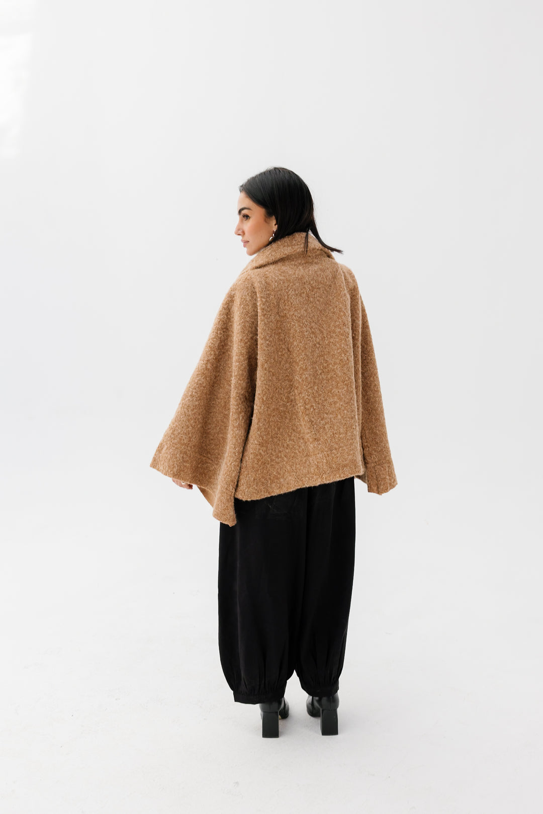 Dropped Collar Jacket - Camel