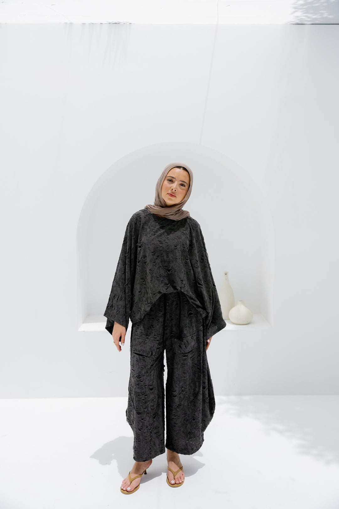 Jacquard Pants - Dark Grey