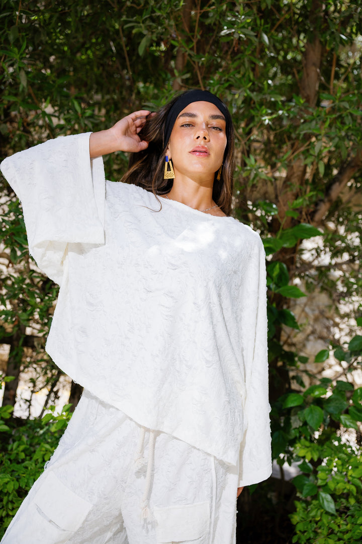 Jacquard Top - White