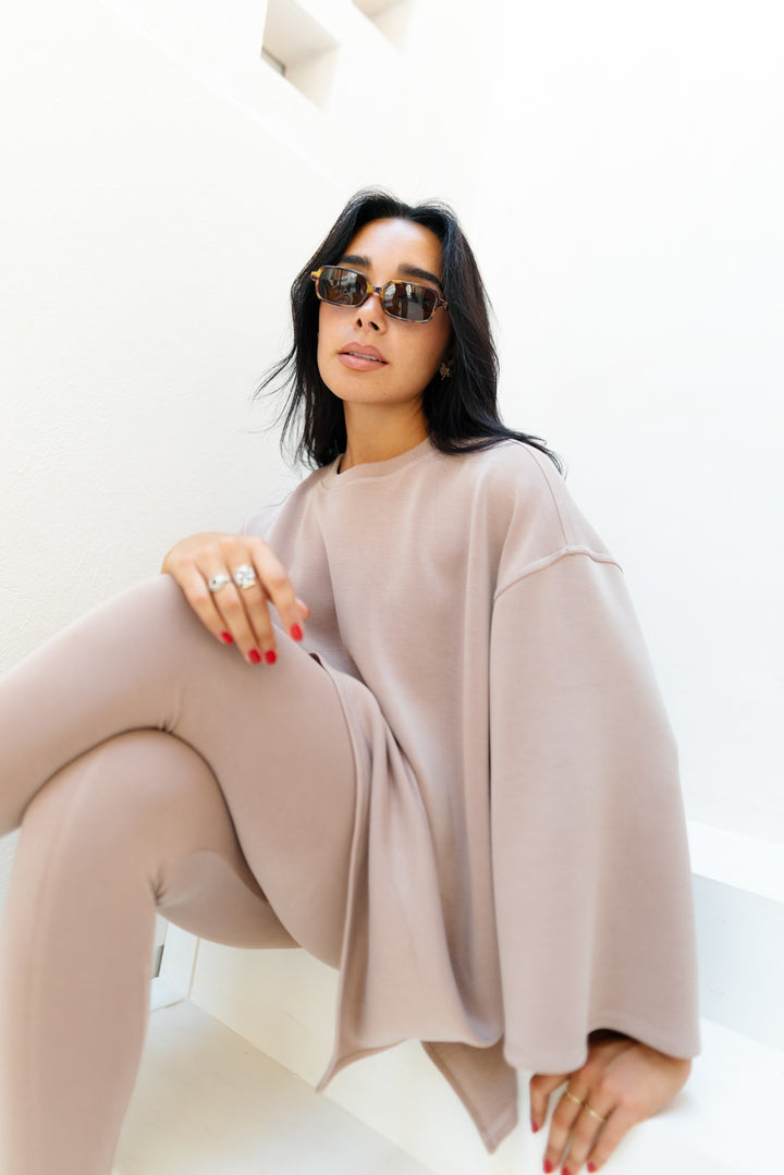 Ease Out Oversize T-shirt - Beige