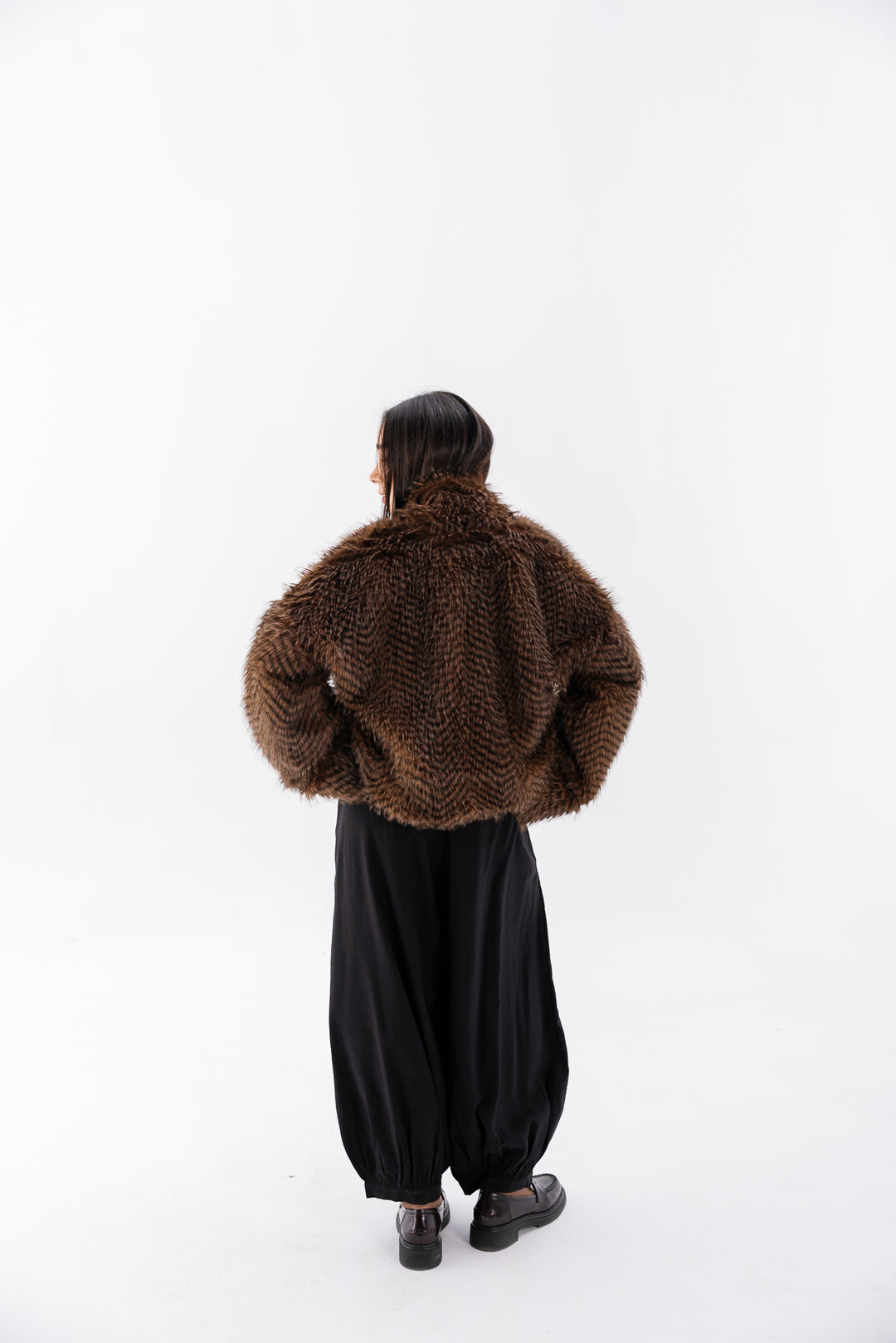Plush Fur Jacket - Brown (Premium Edition)