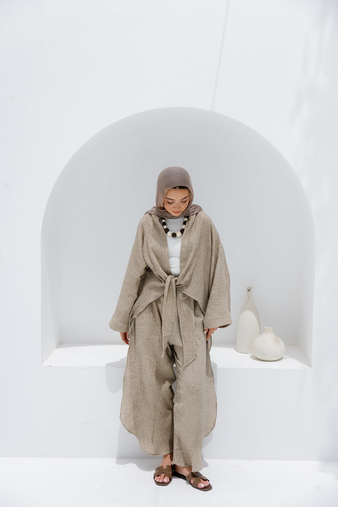 Muslin Tie Top - Olive