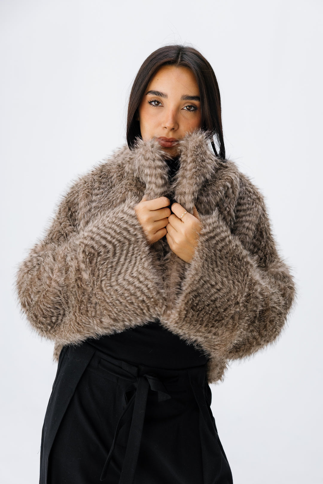 Plush Fur Jacket - Nude Beige (Premium Edition)